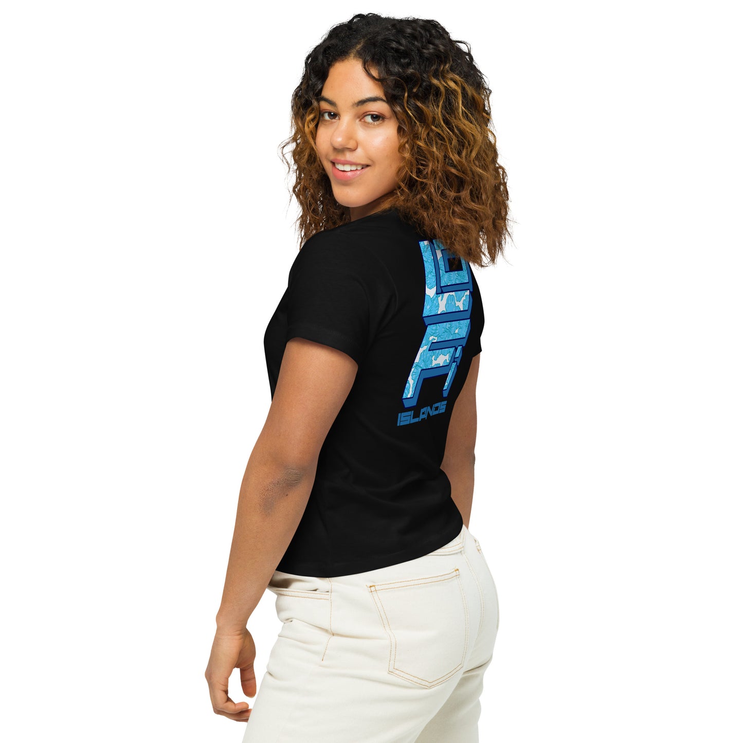 Blue Hibiscus Hawaii Women’s High-Waisted T-Shirt