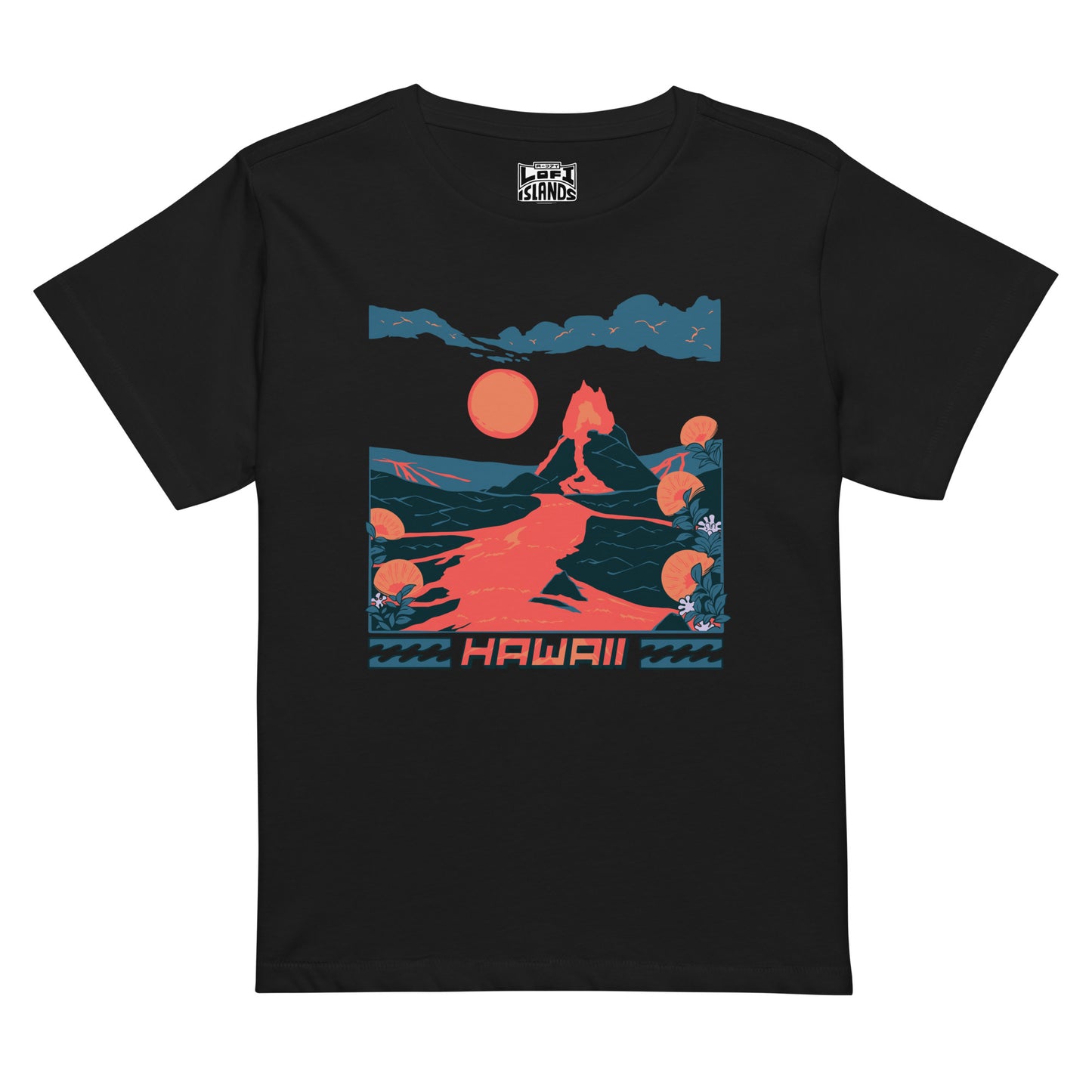 Volcano Hawaii Remix Women’s High-Waisted T-Shirt