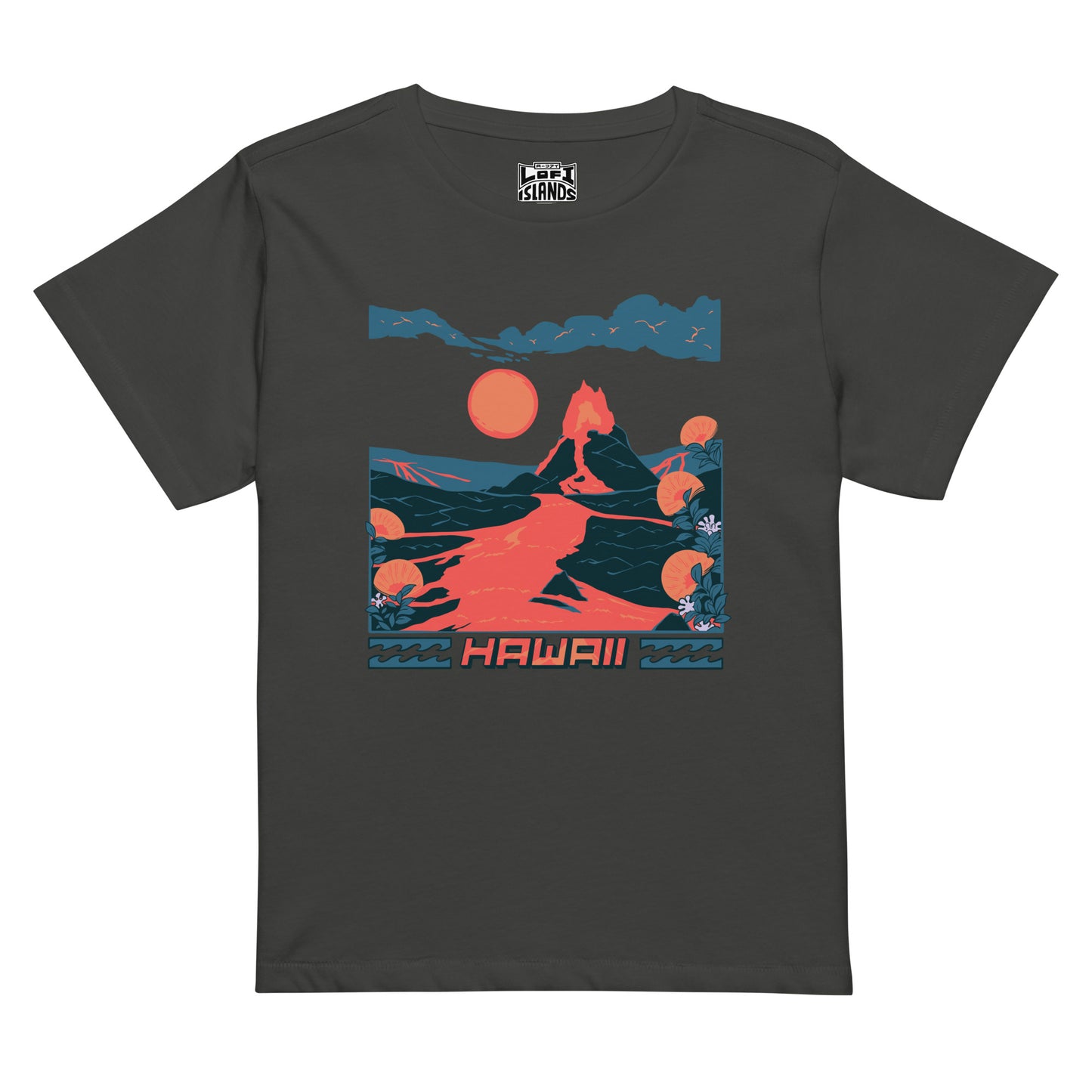 Volcano Hawaii Remix Women’s High-Waisted T-Shirt