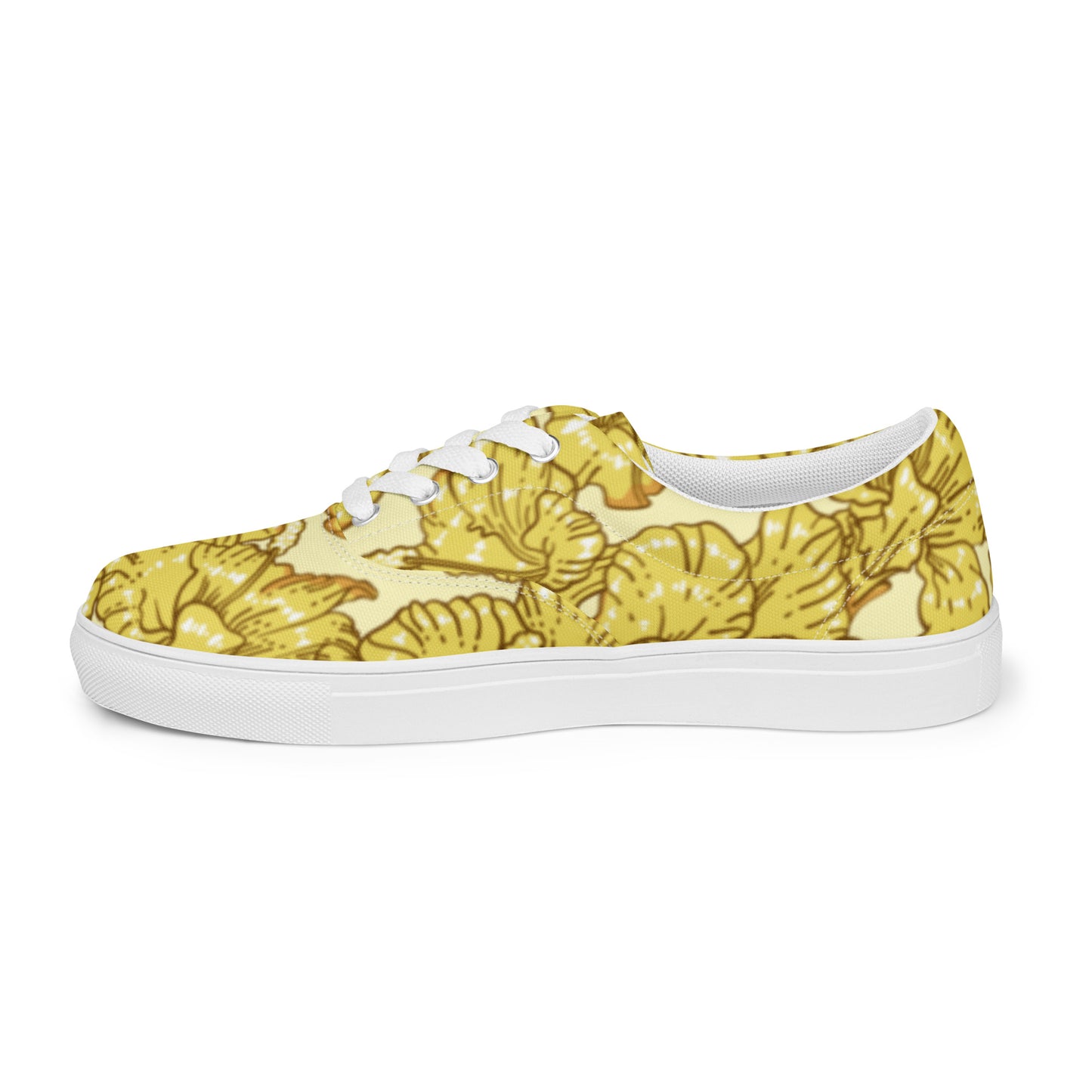 Gold Hibiscus Women’s Lace-Up Shoes