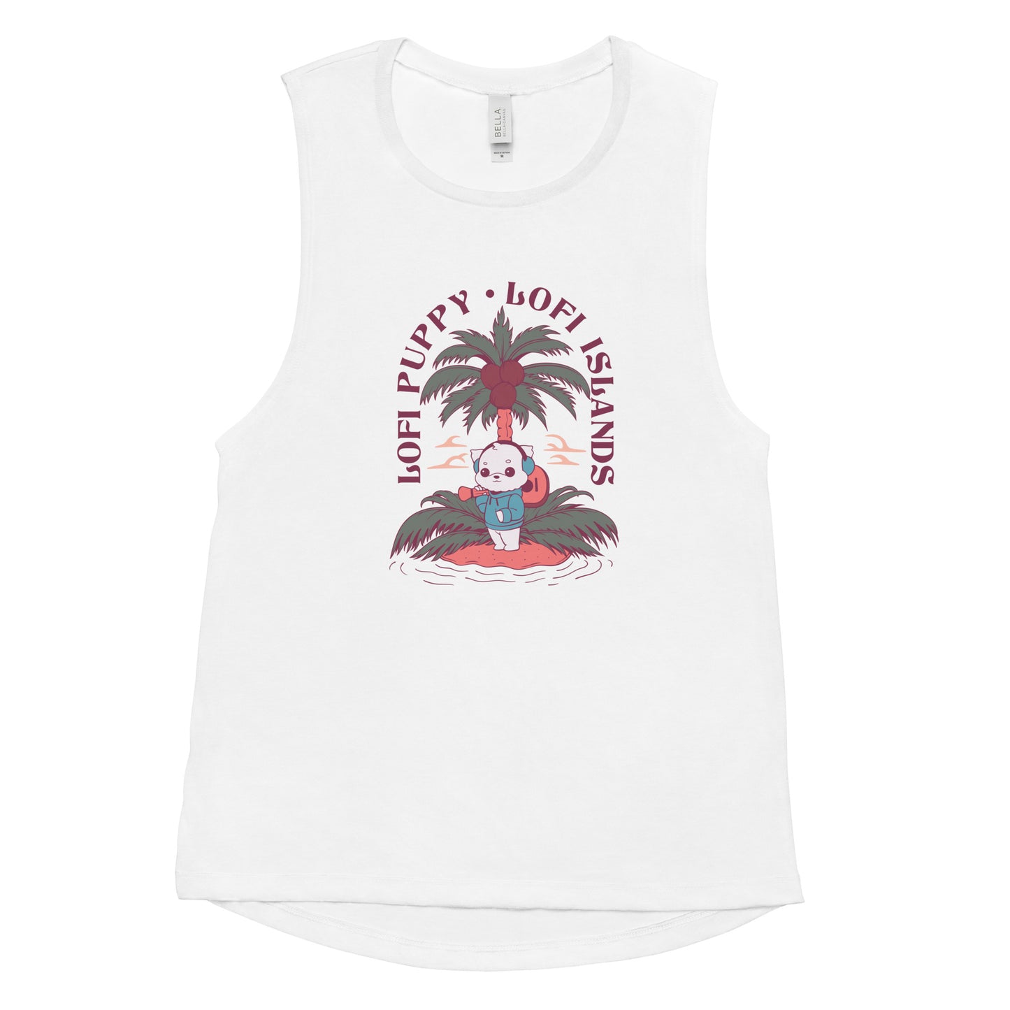 Lo-Fi Islands Puppy Ladies’ Muscle Tank