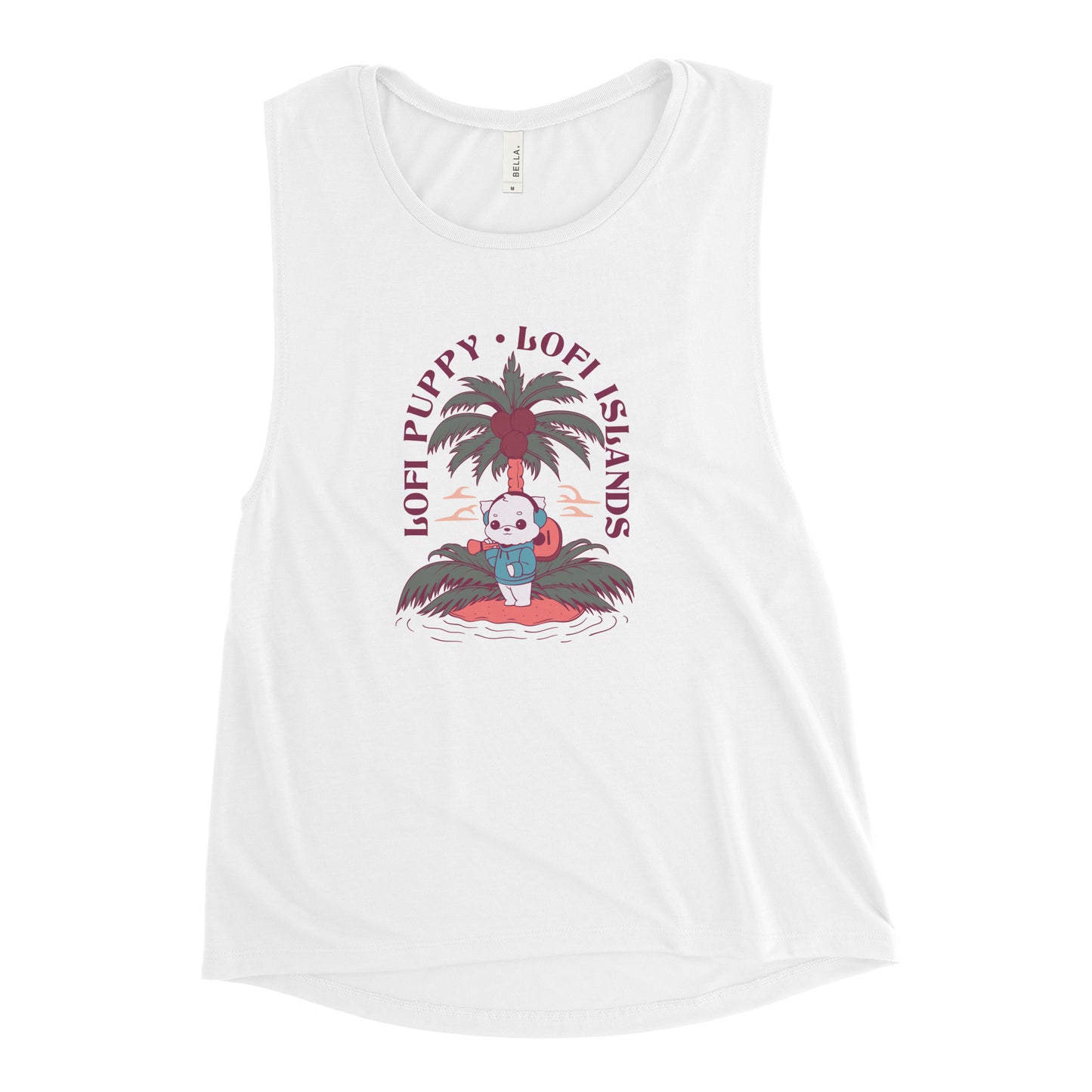 Lo-Fi Islands Puppy Ladies’ Muscle Tank