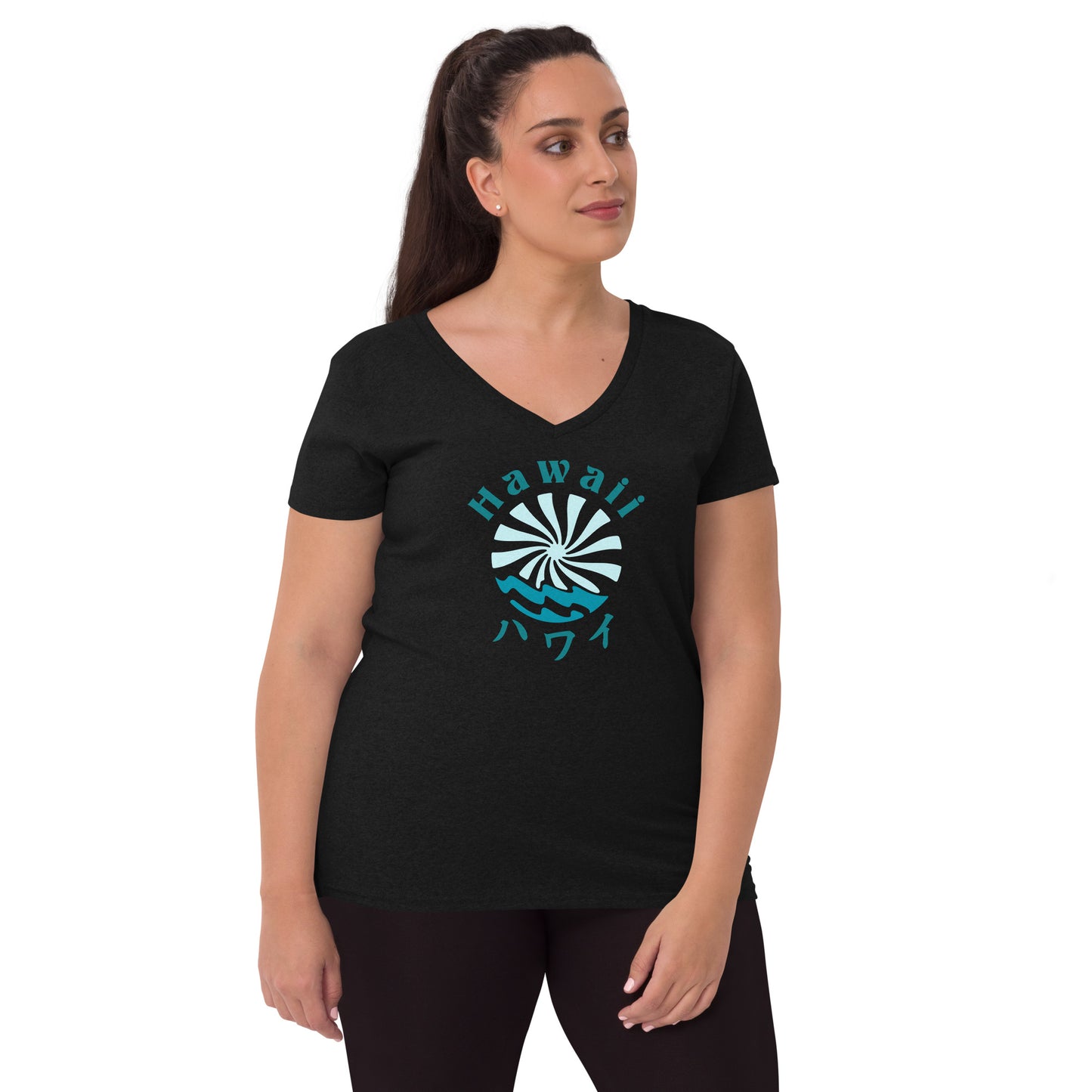 Hawaii Lo-Fi Islands Women’s Recycled V-Neck T-Shirt