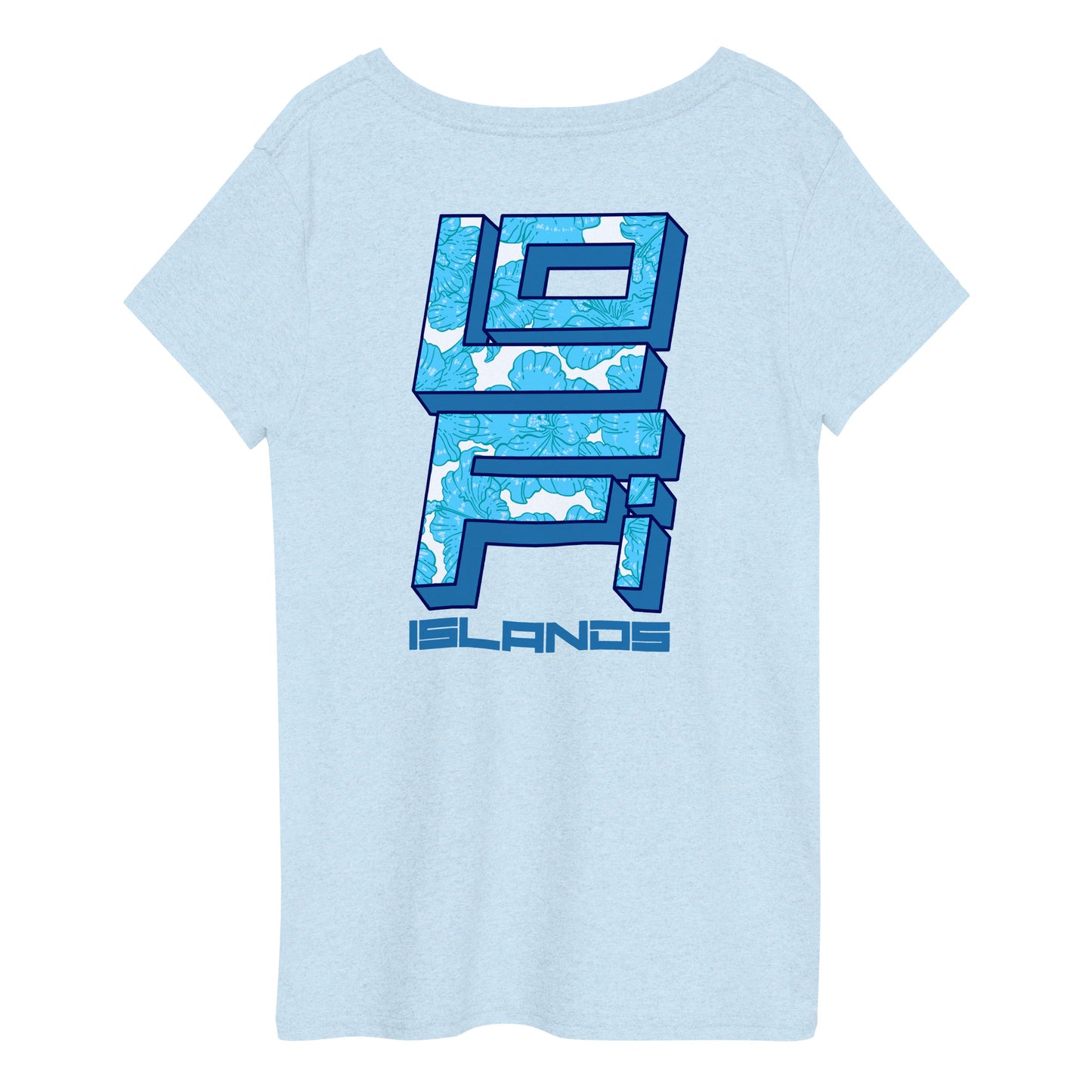 Hawaii Lo-Fi Islands Women’s Recycled V-Neck T-Shirt