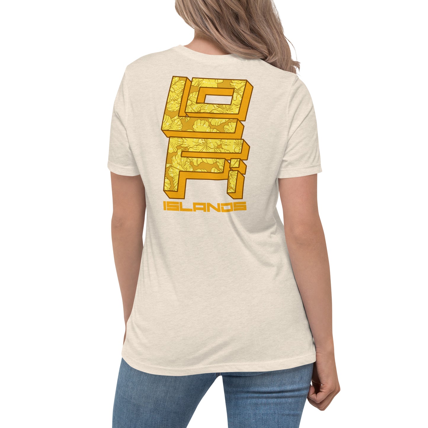 Gold Hibiscus Camera Women's Relaxed T-Shirt