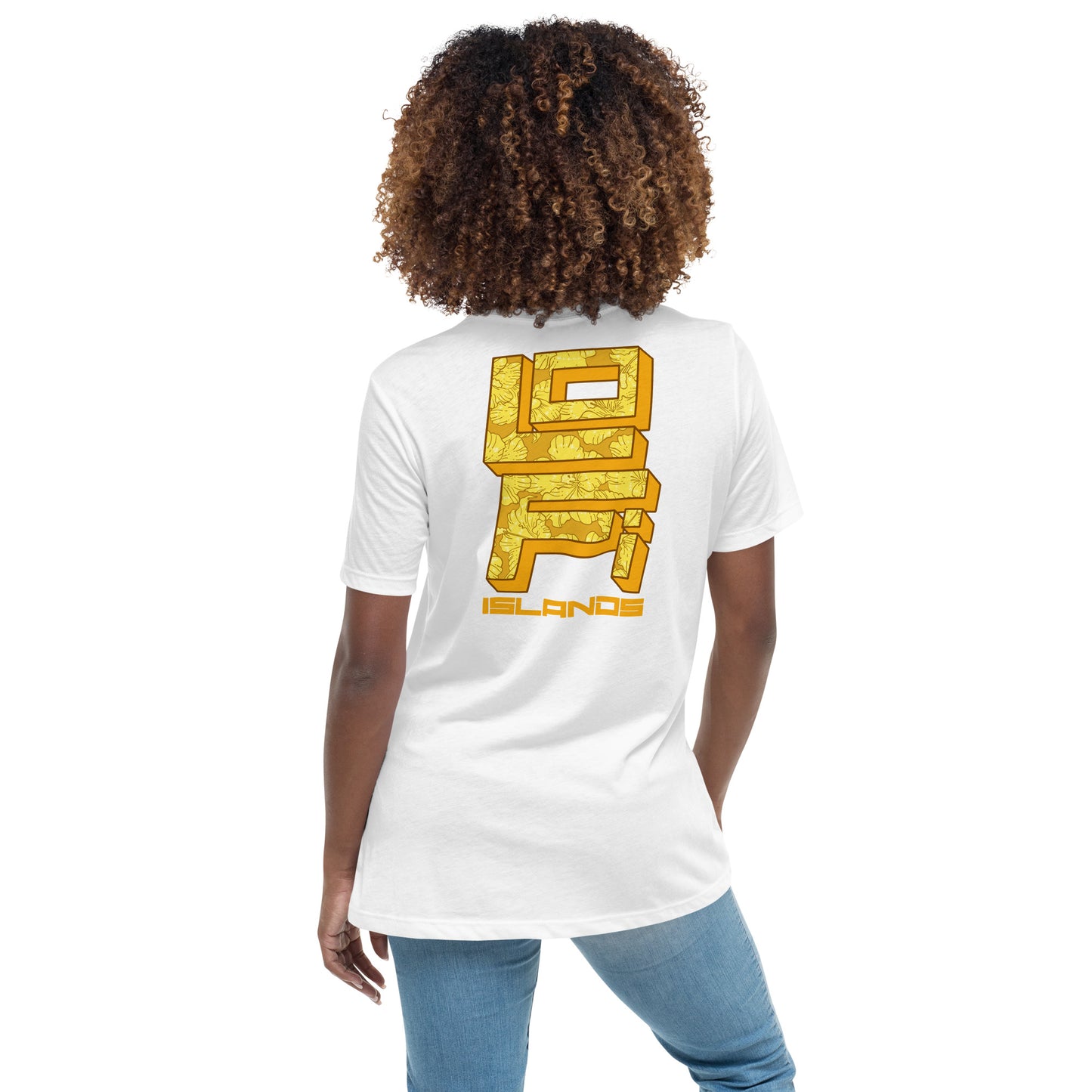 Gold Hibiscus Camera Women's Relaxed T-Shirt