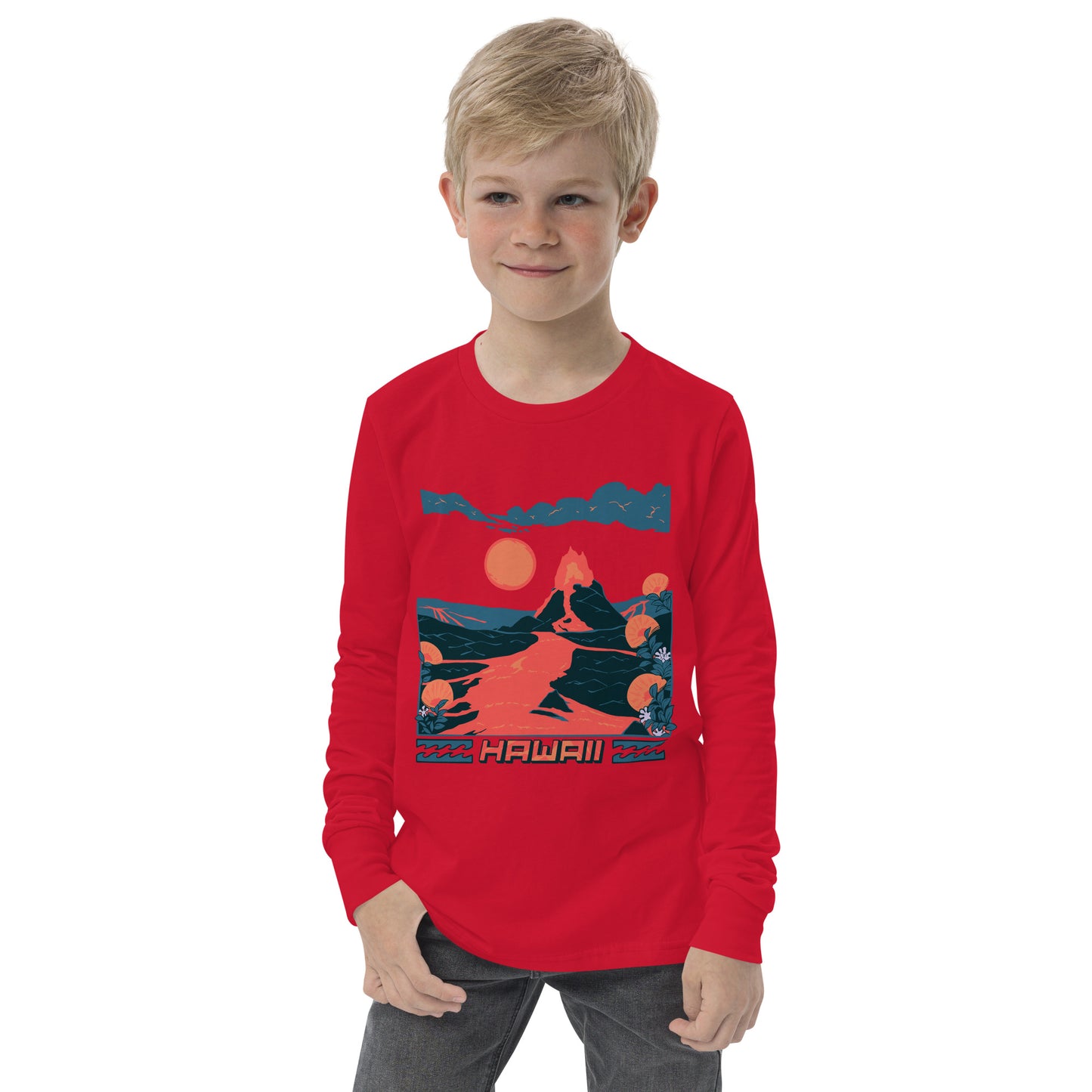 Volcano Hawaii Youth Long Sleeve Tee