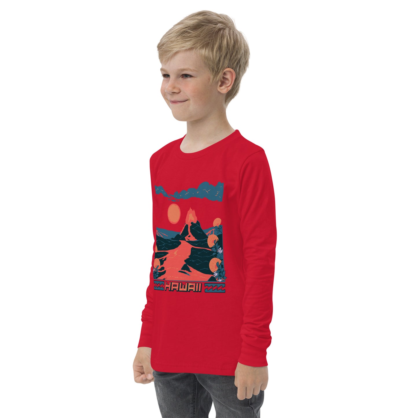 Volcano Hawaii Youth Long Sleeve Tee