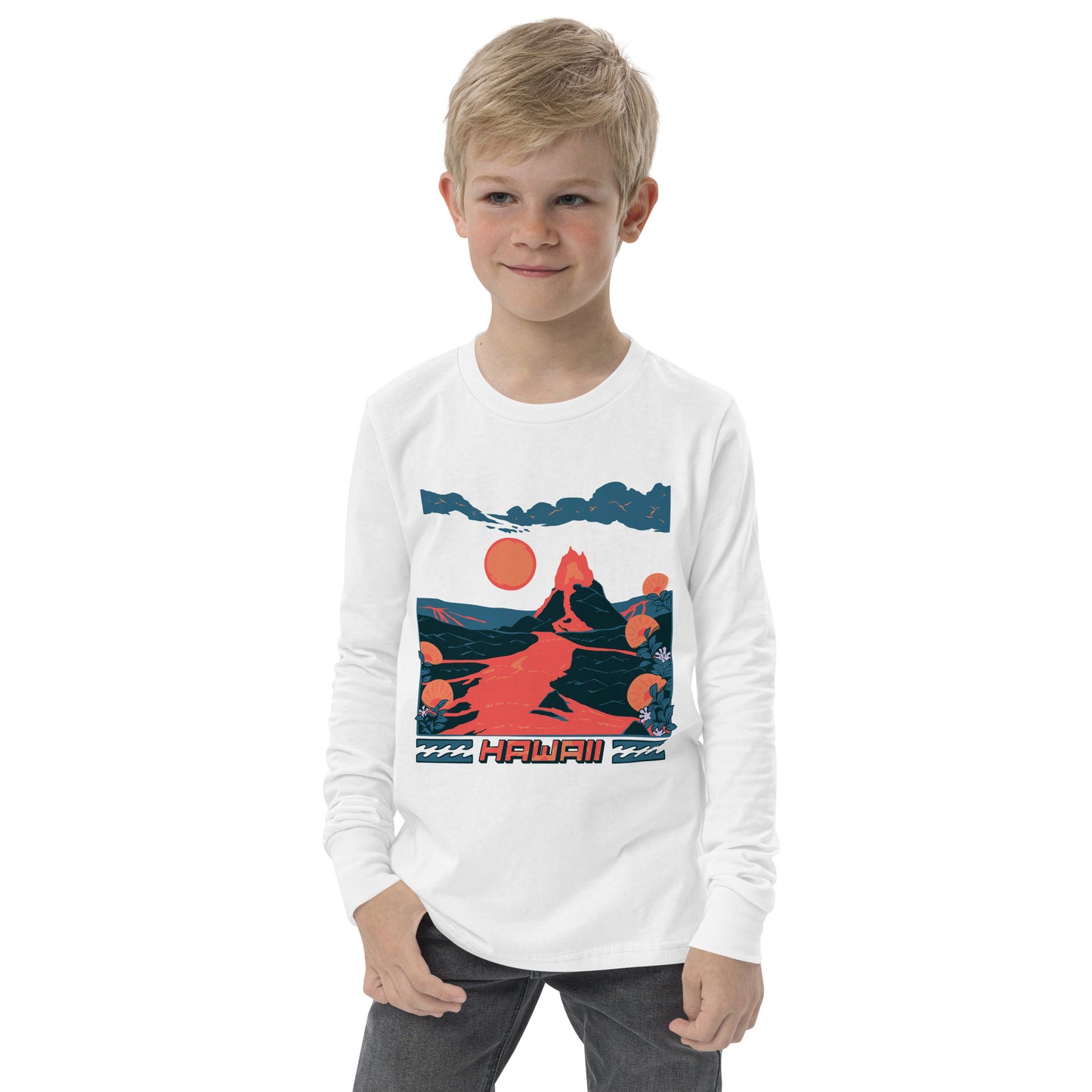 Volcano Hawaii Youth Long Sleeve Tee