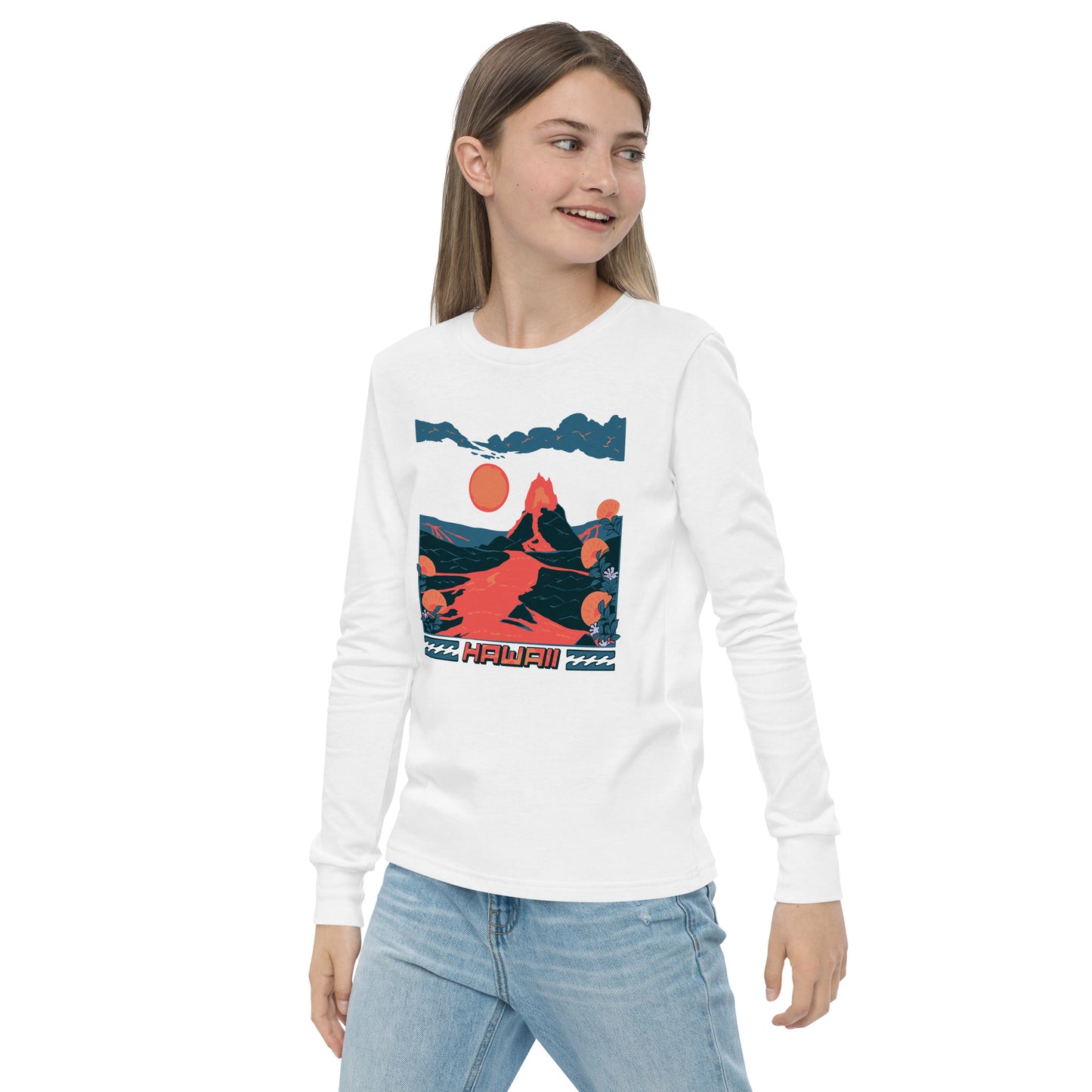 Volcano Hawaii Youth Long Sleeve Tee