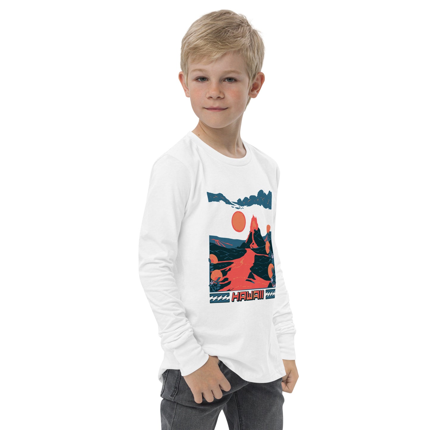 Volcano Hawaii Youth Long Sleeve Tee