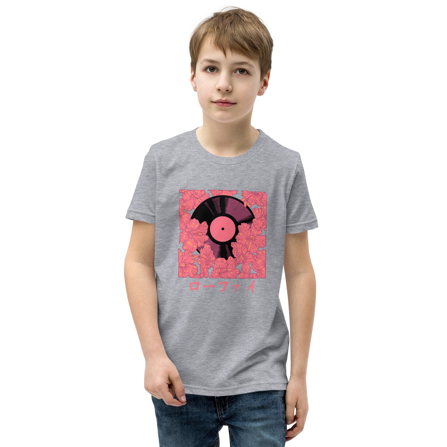 Vinyl Hibiscus Youth Short Sleeve T-Shirt