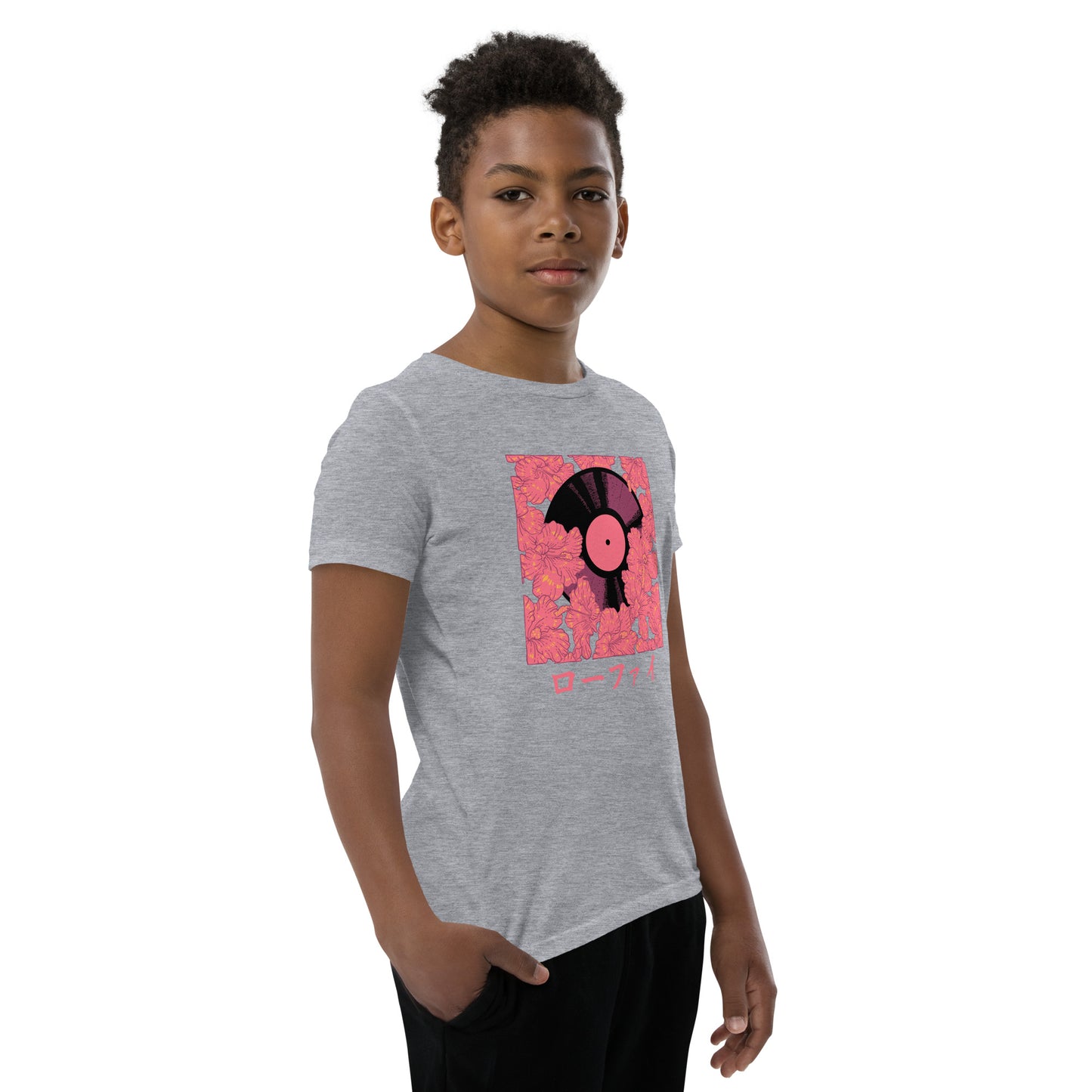 Vinyl Hibiscus Youth Short Sleeve T-Shirt