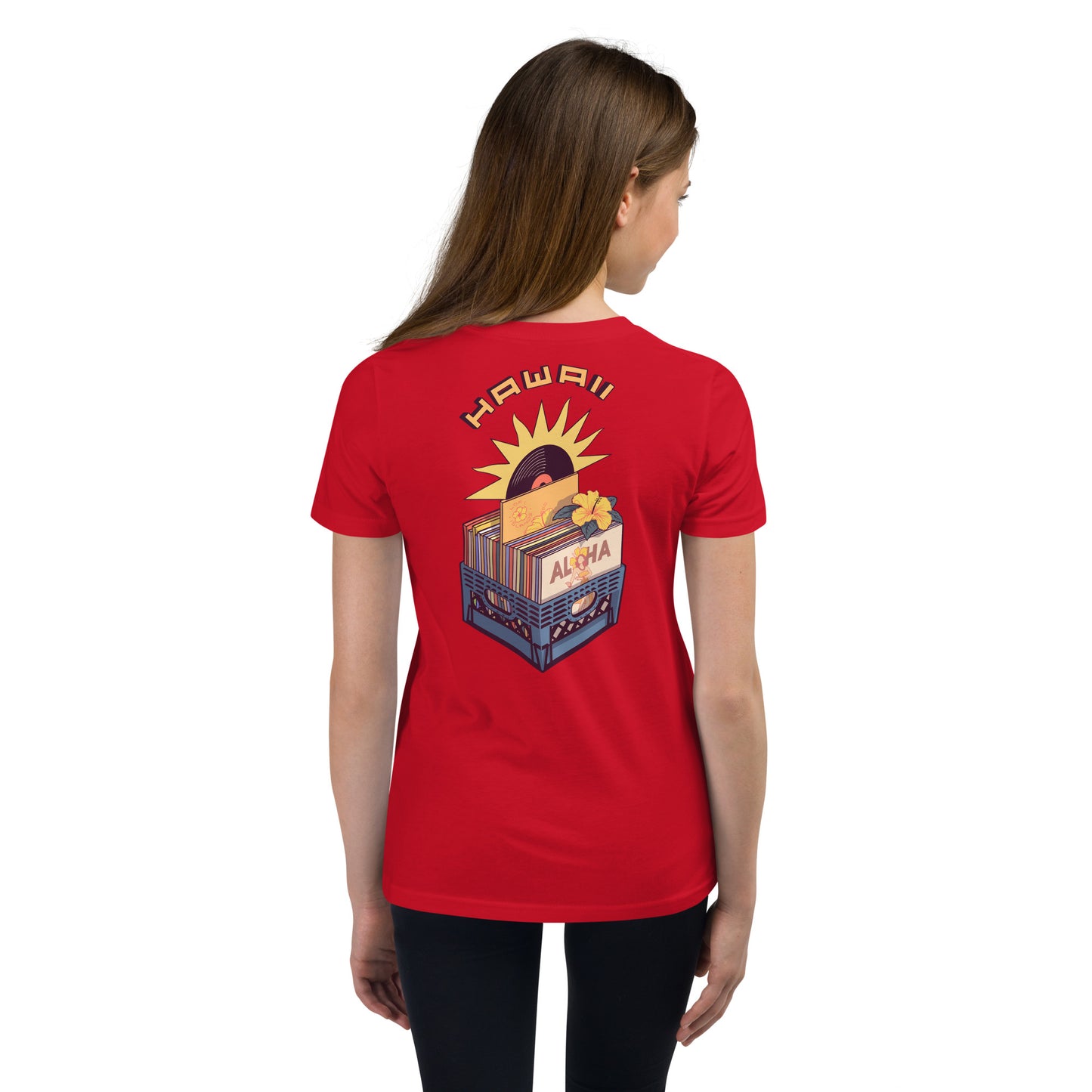 Red Vinyl Records Youth Short Sleeve T-Shirt