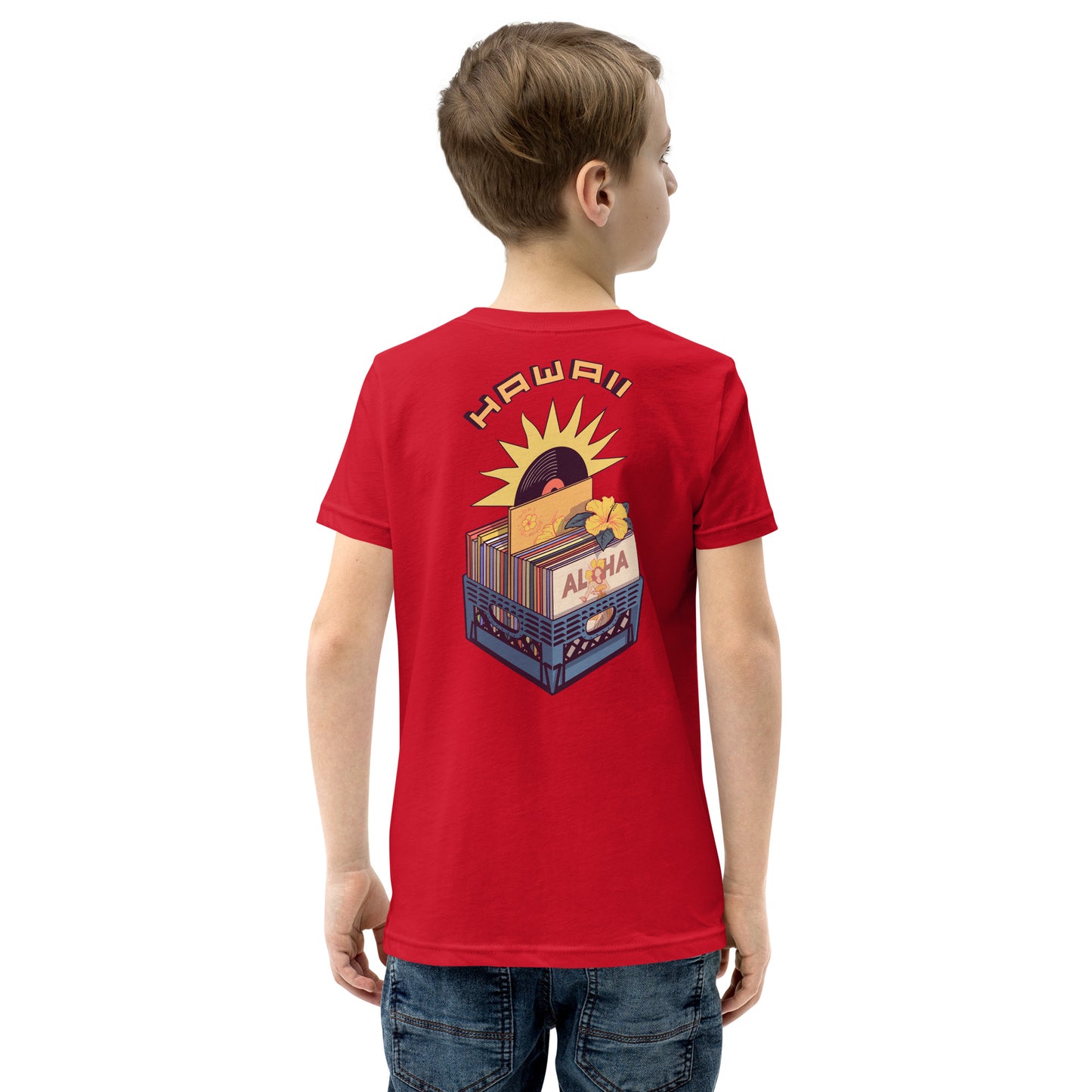 Red Vinyl Records Youth Short Sleeve T-Shirt