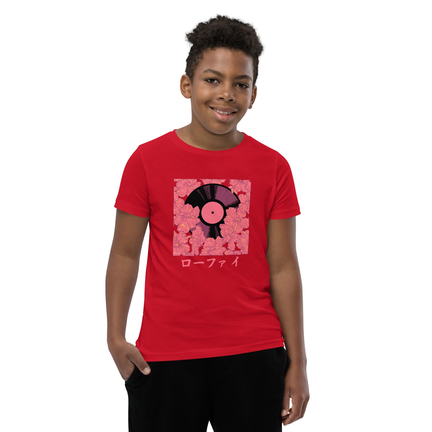 Vinyl Hibiscus Youth Short Sleeve T-Shirt