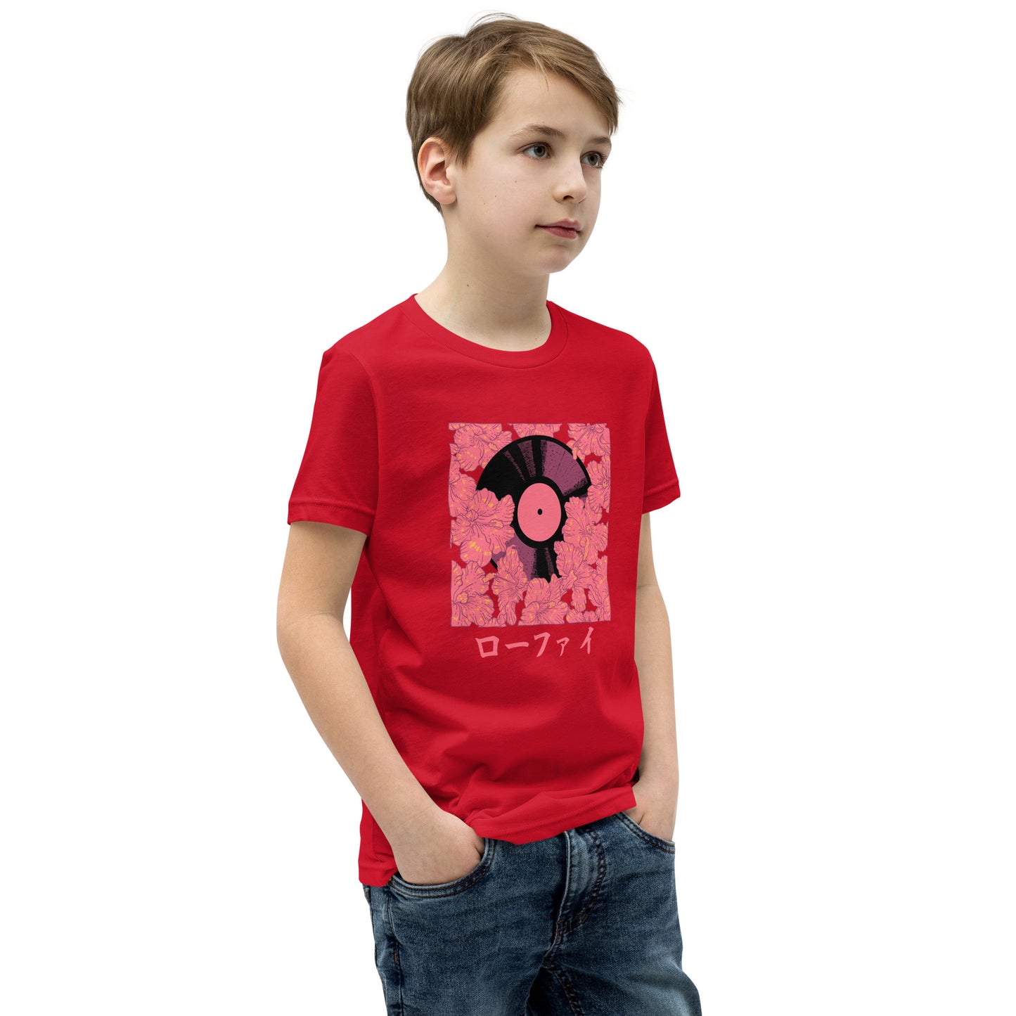 Vinyl Hibiscus Youth Short Sleeve T-Shirt