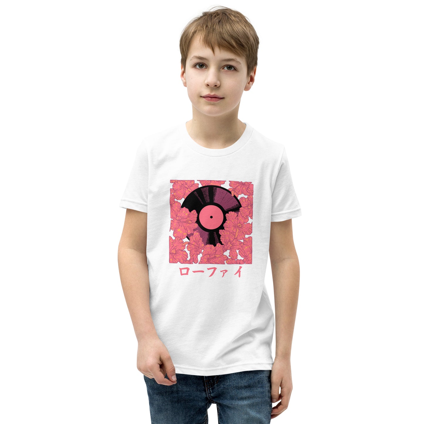 Vinyl Hibiscus Youth Short Sleeve T-Shirt