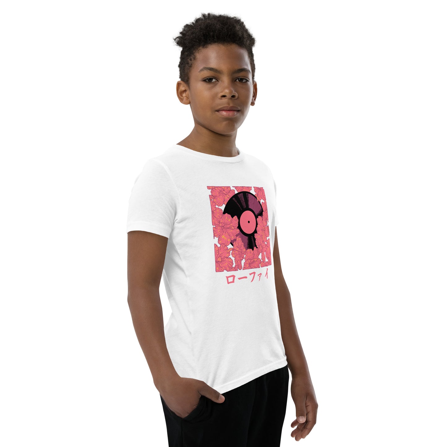 Vinyl Hibiscus Youth Short Sleeve T-Shirt