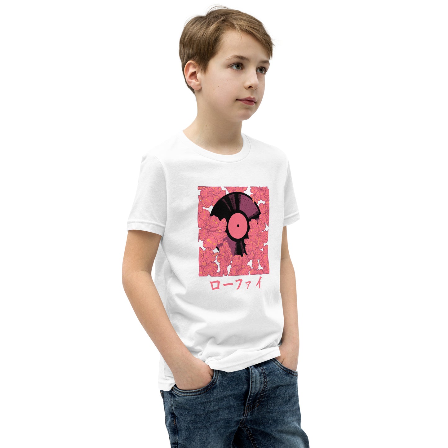 Vinyl Hibiscus Youth Short Sleeve T-Shirt