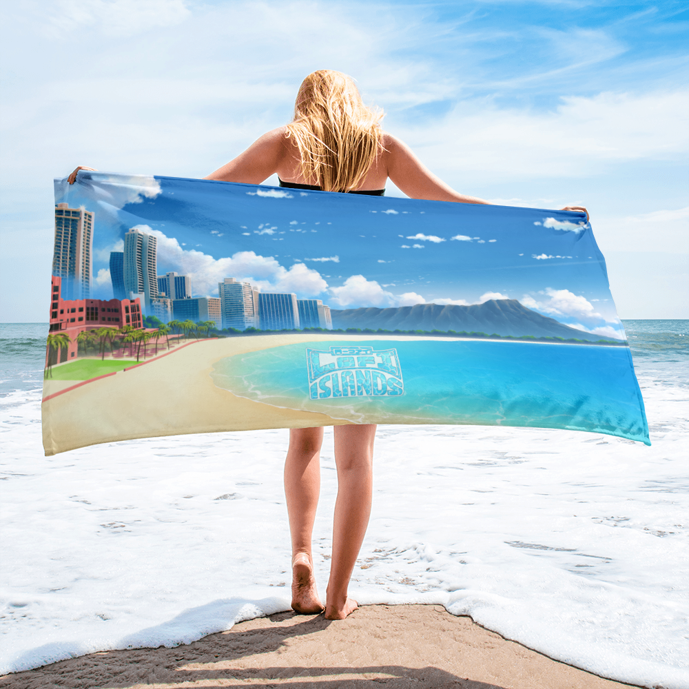 Waikiki Beach & Diamond Head Towel